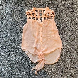 Sheer Peach Tank Top